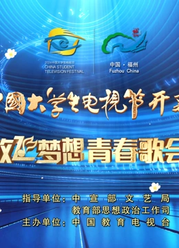 第十二届中国大学生电视节暨“放飞梦想”青春歌会海报图