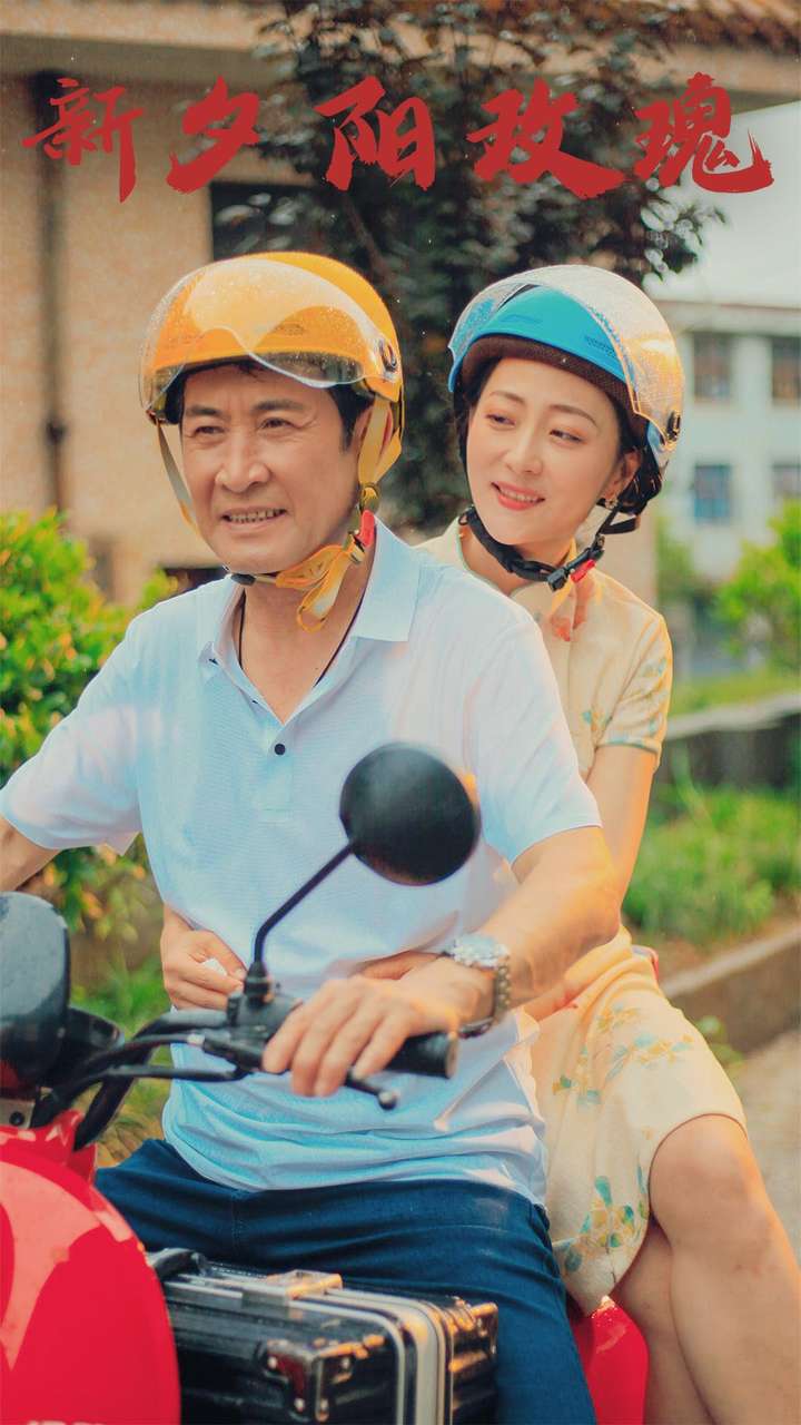 新夕阳玫瑰海报图