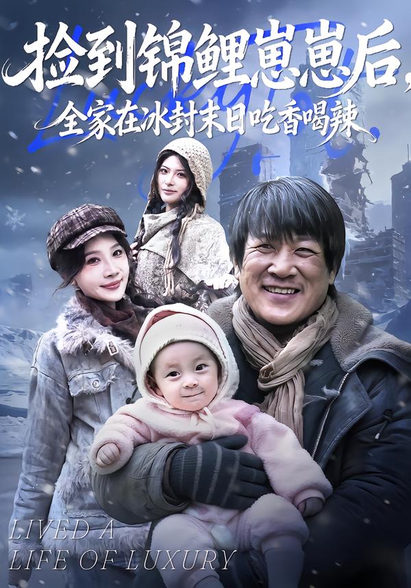 捡到锦鲤崽崽后，全家在冰封末日吃香喝辣海报图
